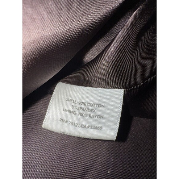 Eileen Fisher L Brown Corduroy Button Jacket Wide Wale Cotton Spandex Lined Coat - Picture 10 of 11